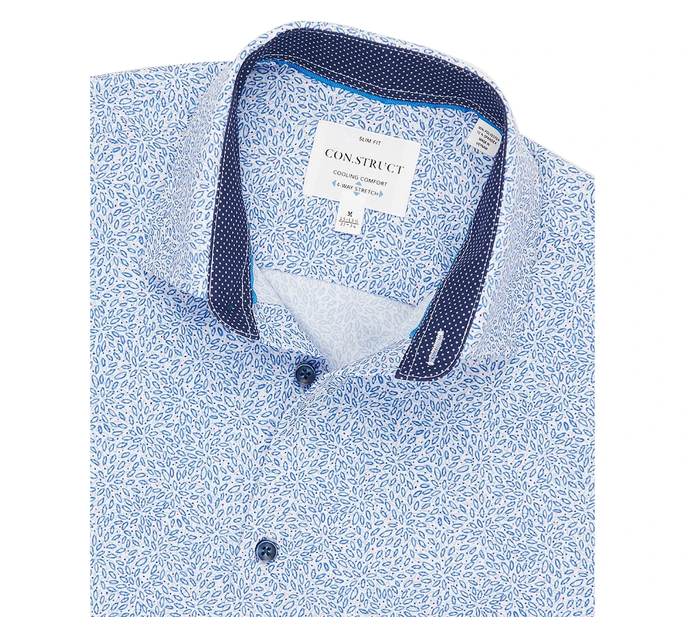 Construct Men's Slim-Fit Floral Performance Stretch Cooling Comfort Dress  Shirt | Dulles Town Center