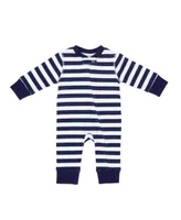 Pajamas for Peace Nautical Stripe Baby Boys and Girls Coveralls
