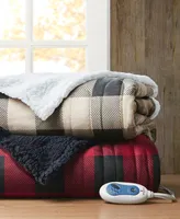 Woolrich Linden Buffalo-Check Electric Faux-Mink to Berber Throw, 70" x 60"