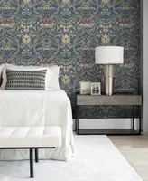 NextWall Morris Flower Peel and Stick Wallpaper