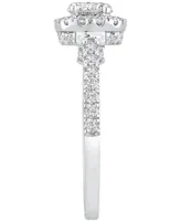 Diamond Halo Bridal Set (1-1/2 ct. t.w.) in 14k White Gold