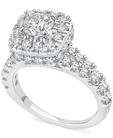 Diamond Halo Bridal Set (2-3/4 ct. t.w.) in 14k White Gold