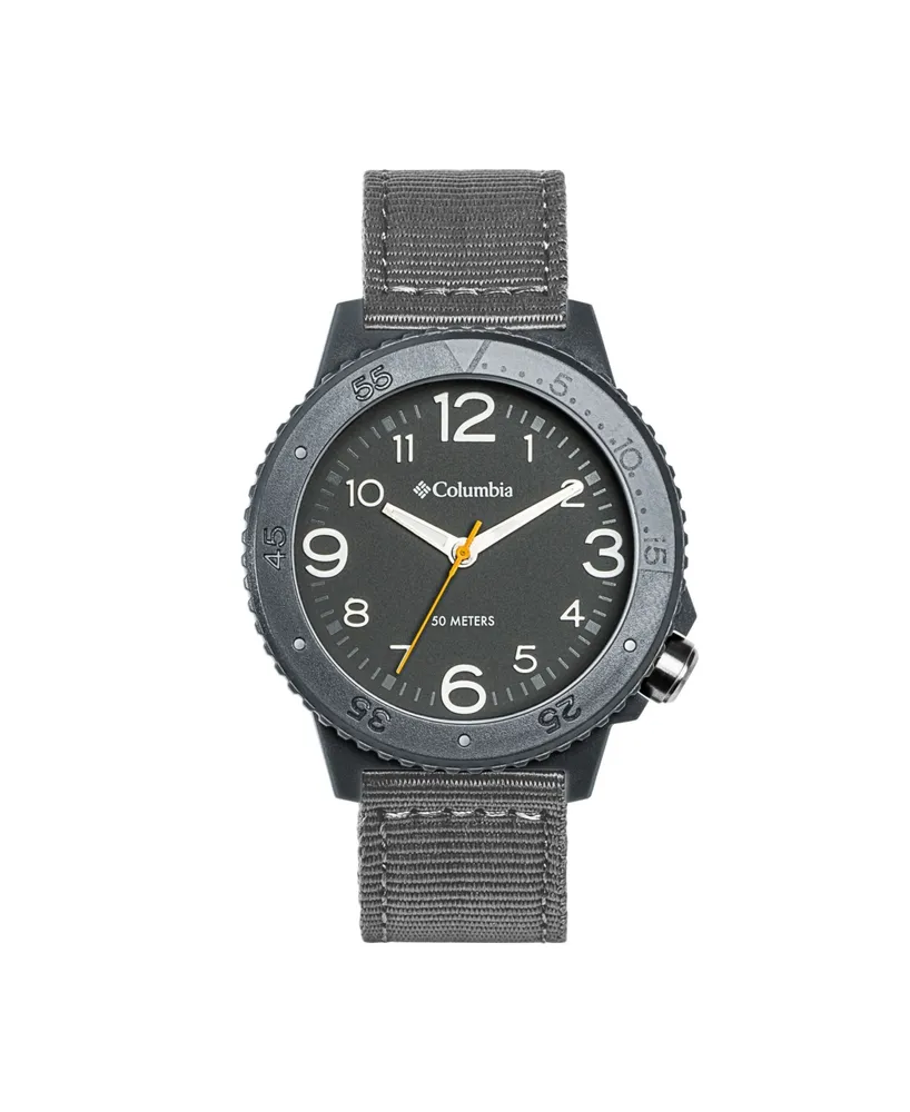 Columbia Unisex Cross Trails Analog Gray Nylon Strap Watch, 44mm |  CoolSprings Galleria