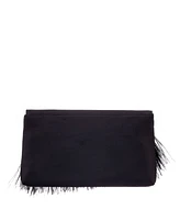 Women's Feather Flap Clutch