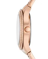 Fossil Women's Mini Stella Rose Gold-Tone Stainless Steel Bracelet Watch 30mm - Rose Gold