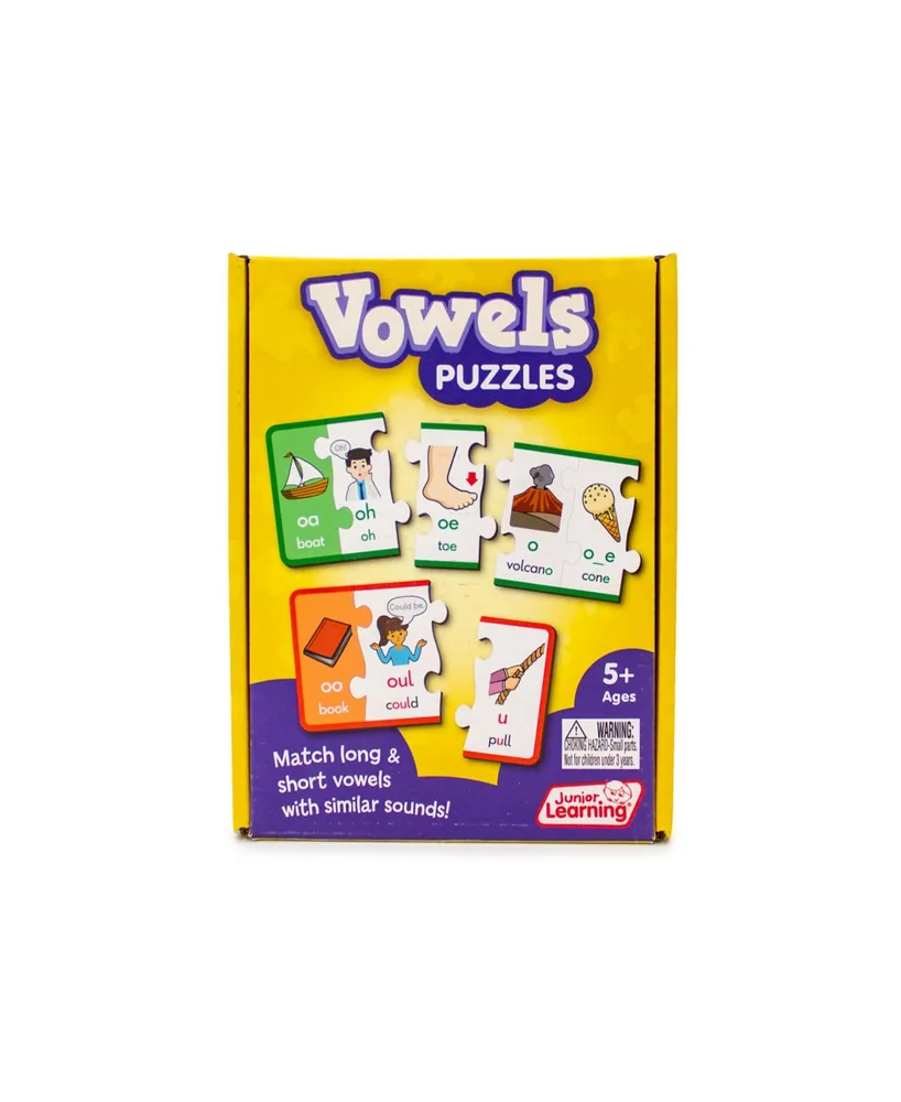 Junior Learning Vowel Puzzles Educational Learning Set, 78 Pieces