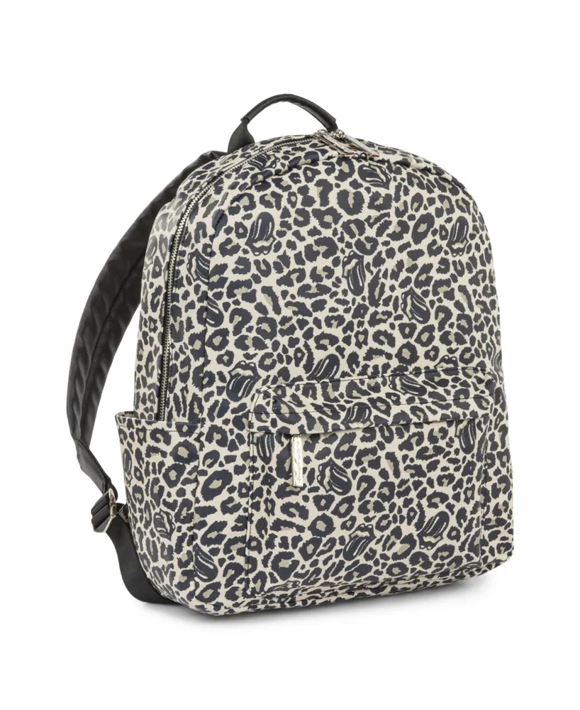 Rolling Stones the Cult Collection Soft Saffiano Backpack with Top Zippered Main Opening