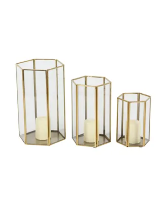 CosmoLiving by Cosmopolitan Modern Lantern, Set of 3 - Gold