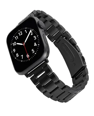 WITHit Black Stainless Steel Link Band Compatible with 42/44/45/Ultra/Ultra 2 Apple Watch