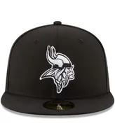 Men's Black Minnesota Vikings B-Dub 59FIFTY Fitted Hat