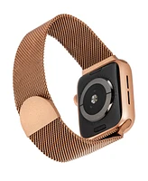 WITHit Rose Gold-Tone Stainless Steel Mesh Band designed for Apple Watch 42mm (Series 10) & 38/40/41mm