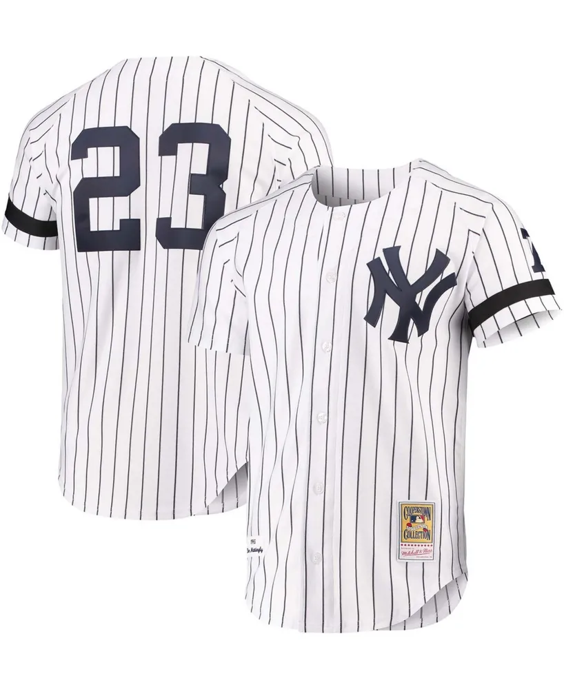 Men's Mitchell & Ness Derek Jeter White New York Yankees Cooperstown Collection Authentic Jersey