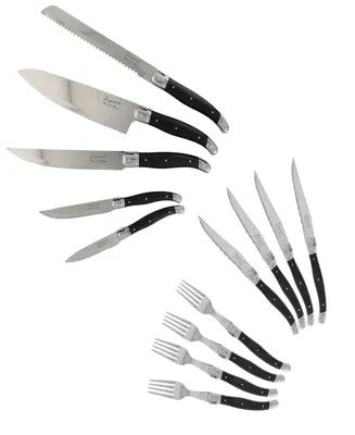 French Home Ultimate 13 Piece Laguiole Kitchen and Steak Knife & Fork Set