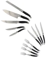 French Home Ultimate Kitchen and Steak Knife Fork, Set of 13