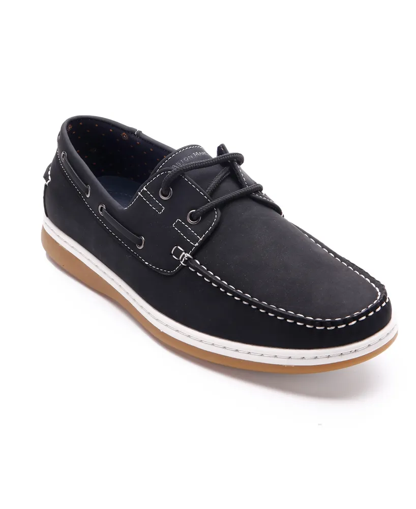 Aston Marc Men's Faux Nubuck Boat Shoes