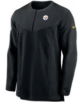 Men's Black Pittsburgh Steelers Sideline Half-Zip Uv Performance Jacket