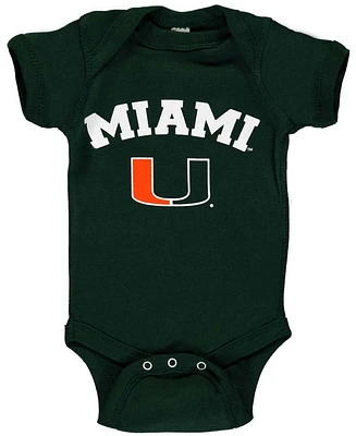 Infant Boys and Girls Green Miami Hurricanes Arch Logo Bodysuit