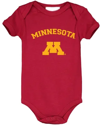 Infant Boys and Girls Maroon Minnesota Golden Gophers Arch and Logo Bodysuit