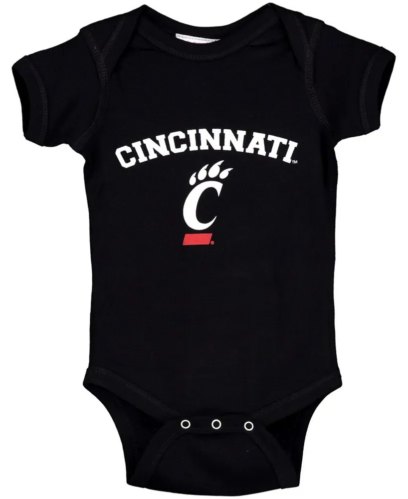 Infant Boys and Girls Black Cincinnati Bearcats Arch Logo Bodysuit