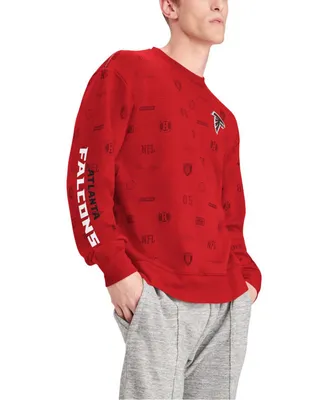 Men's Red Atlanta Falcons Reid Graphic Pullover Sweatshirt