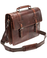 Men's Buffalo Collection Double Compartment 15.6" Laptop and Tablet Briefcase