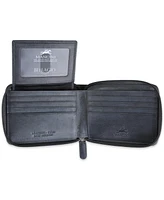 Men's Bellagio Collection Zippered Bifold Wallet with Removable Pass Case