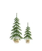 Kurt Adler 2' and 3' Alpine Tree 2 Piece Set