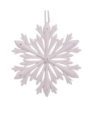 Kurt Adler 4" Elegant Snowflake Ornament with Swarovski Elements