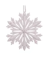 Kurt Adler 4" Elegant Snowflake Ornament with Swarovski Elements