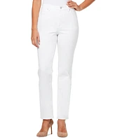 Gloria Vanderbilt Petite Amanda High Rise Straight-Leg Jeans, & Short