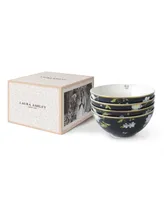 Laura Ashley Heritage Collectables Midnight Uni Bowls in Gift Box, Set of 4