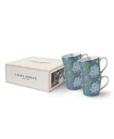 Laura Ashley Heritage Collectables 17 Oz Seaspray Uni Mugs in Gift Box, Set of 4