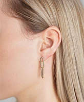 The Lovery Double Link Paperclip Drop Earrings