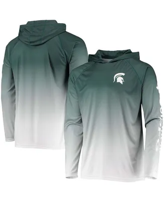 Men's Green Michigan State Spartans Terminal Tackle Omni-Shade Upf 50 Long Sleeve Hooded T-shirt