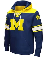 Men's Navy Michigan Wolverines 2.0 Lace-Up Pullover Hoodie