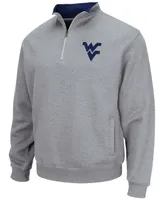 Men's Heathered Gray West Virginia Mountaineers Tortugas Team Logo Quarter-Zip Jacket