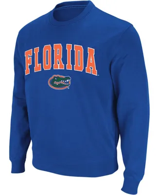 Men's Royal Florida Gators Arch Logo Crew Neck Sweatshirt