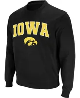 Colosseum Men's Iowa Hawkeyes Arch and Logo Crew Neck Sweatshirt