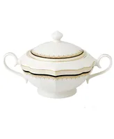 Lorren Home Trends La Luna Collection Bone China Soup Tureen and Lid, Dalilah Design