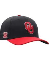 Top of the World Men's Black/Crimson Oklahoma Sooners Two-Tone Reflex Hybrid Tech Flex Hat