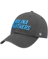 Men's Charcoal Carolina Panthers Clean Up Script Adjustable Hat