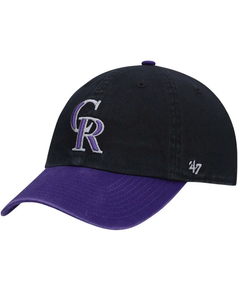 Men's Black Colorado Rockies Alternate Clean Up Adjustable Hat