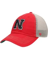Men's Scarlet, Natural Nebraska Huskers Trawler Trucker Snapback Hat