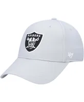 Boys Silver Las Vegas Raiders Basic Secondary Mvp Adjustable Hat