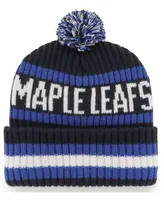 Men's Navy Toronto Maple Leafs Bering Cuffed Knit Hat with Pom