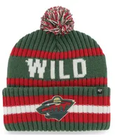 Men's Green Minnesota Wild Bering Cuffed Knit Hat with Pom