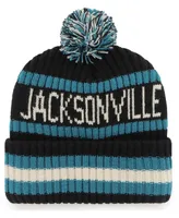 Men's Black Jacksonville Jaguars Bering Cuffed Knit Hat with Pom