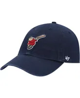 Men's Navy San Diego Padres Logo Cooperstown Collection Clean Up Adjustable Hat