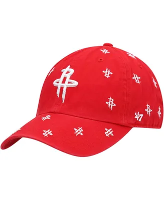Men's Red Houston Rockets Confetti Cleanup Adjustable Hat