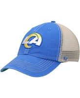 Men's Royal, Natural Los Angeles Rams La Trawler Trucker Clean Up Snapback Hat